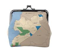 Borsa per il trucco con mappa del Sud Sudan, piccola borsa per il trucco, borsa portaoggetti per carte di credito con lucchetto a bacio, borsa per riporre carte di credito, borsa multifunzione