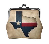 Borsa per il trucco con mappa della bandiera del Texas con una stella, piccola borsa per il trucco, borsa per riporre carte di credito, borsa per riporre carte di credito, borsa multifunzione compatta