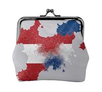 Borsa per il trucco con mappa della bandiera della Repubblica Ceca, piccola borsa per il trucco per borsa, borsa portaoggetti per carte di credito con serratura a bacio, borsa multifunzione compatta