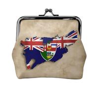 Borsa per il trucco con mappa delle Isole Cayman con motivo a scudo, piccola borsa per il trucco per borsa, borsa portaoggetti per carte di credito con lucchetto a bacio, borsa multifunzione retrò