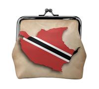 Borsa per il trucco con mappa di Trinidad e Tobago come un uccello, piccola borsa per il trucco, borsa per riporre carte di credito con lucchetto a bacio, borsa per riporre carte di credito, borsa