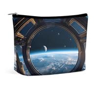 Borsa per il trucco con pianeta spaziale fantascientifico, per borsetta, borse da donna con cerniera, pochette da viaggio per articoli da toeletta, borse per il trucco, cosmetici