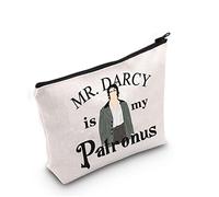 Borsa per il trucco con scritta "Mr Darcy is My Patronus" Mr Darcy Fan, borsa cosmetica Jane Austen, regalo per fan di Jane Austen, idea regalo per libri e viaggi, Mr Darcy è il mio patronus