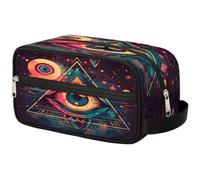 Borsa per il trucco con segno geometrico magico degli occhi per donne, uomini, bambini, ragazze e ragazzi, borsa da bagno da viaggio, articoli da toeletta per cosmetici, borsa da doccia, Colore,
