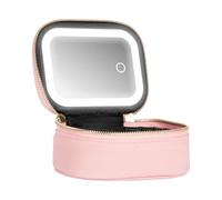 Borsa Per Il Trucco Con Specchio - LED In Tessuto Non Tessuto PU Da 15 Pollici | Borsa Per Trucco Portatile Con Specchio USB - 3 Livelli Di Luminosità Regolabili Per La Scuola Di Viaggio Ogni Giorno E