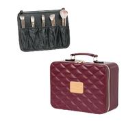 Borsa Per Il Trucco Con Specchio LED Rimovibile, Custodia Da Viaggio Per Il Trucco Con 3 Luci Dimmerabili Colorate, Beauty Case Da Viaggio,Borsa Trucchi Con Specchio A LED