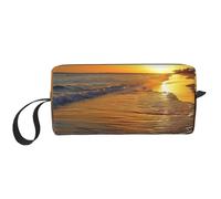 Borsa per il trucco con stampa al tramonto borsa per cosmetici da viaggio semplice borsa cosmetica impermeabile borsa da toilette organizer per donne mamme ragazze