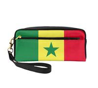 Borsa per il trucco con stampa bandiera del Senegal da donna, impermeabile, per articoli da toeletta, scuola, ufficio, viaggi, uso quotidiano