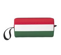 Borsa per il trucco con stampa bandiera dell'Ungheria, borsa per cosmetici resistente, borsa da viaggio per il trucco, regalo essenziale per donne e uomini, bianco, Taglia unica