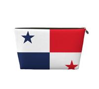 Borsa per il trucco con stampa bandiera di Panama per le donne borsa da toilette da viaggio in pelle impermeabile per articoli da toeletta borsa cosmetica, Oro, Taglia unica, Beauty case