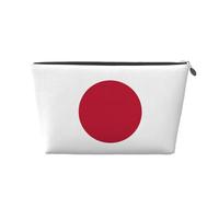Borsa per il trucco con stampa bandiera giapponese per le donne borsa da toilette da viaggio in pelle impermeabile per articoli da toeletta borsa cosmetica, Argento, Taglia unica, Beauty case