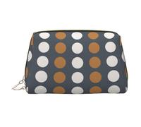 Borsa per il trucco con stampa Boho Polka Do L, trousse da viaggio per articoli da toeletta da donna, custodia per trucchi in pelle di grande capacità, organizer per trucchi, carino