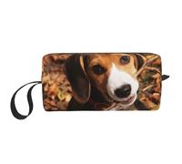 Borsa per il trucco con stampa carina, borsa per cosmetici resistente, borsa da viaggio per il trucco, regalo essenziale per donne e uomini, bianco, Taglia unica