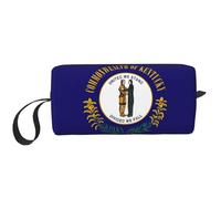 Borsa per il trucco con stampa della bandiera del Kentucky, borsa per cosmetici resistente, borsa da viaggio per il trucco, regalo essenziale per donne e uomini, bianco, Taglia unica