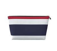 Borsa per il trucco con stampa della bandiera della Thailandia per le donne borsa da toilette da viaggio in pelle impermeabile per articoli da toeletta borsa cosmetica, Oro, Taglia unica, Beauty case