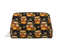 Borsa per il trucco con stampa di api carine, borse per cosmetici da viaggio da donna, custodia per trucco in pelle di grande capacità, organizer per trucchi, graziosa custodia per trucchi
