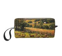 Borsa per il trucco con stampa di cervi, borsa per cosmetici resistente, borsa da viaggio per il trucco, regalo essenziale per donne e uomini, bianco, Taglia unica