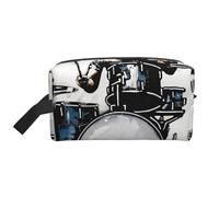 Borsa per il trucco con stampa di cervo a coda di bianco gratuita per donne da viaggio organizer per articoli da toeletta grande capacità borsa cosmetica con manico, Batteria, Taglia unica, Astuccio