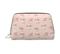 Borsa per il trucco con stampa di cucciolo di corona, borsa per cosmetici da viaggio per donne, custodia per trucco in pelle di grande capacità, organizer per trucchi, graziosa custodia per trucchi