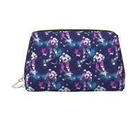 Borsa per il trucco con stampa di giocatore di hockey rosa, borse per cosmetici da viaggio per donne, custodia per trucco in pelle di grande capacità, organizer per trucchi, graziosa custodia per