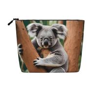 Borsa per il trucco con stampa di koala con albero che abbraccia la borsa cosmetica carina per le donne pochette da viaggio borsa da toilette per signora