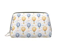 Borsa per il trucco con stampa di mongolfiera, borse cosmetiche da viaggio da donna, custodia per trucco in pelle di grande capacità, organizer per trucchi, graziosa custodia per trucchi