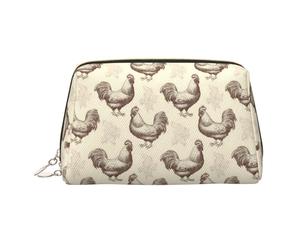 Borsa per il trucco con stampa di pollo schizzo, borse cosmetiche da viaggio borse da toilette per donne, custodia per trucco in pelle di grande capacità, organizer per trucchi, graziosa custodia per