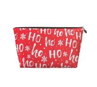 Borsa per il trucco con stampa di sfondo natalizio per le donne borsa da toilette da viaggio in pelle impermeabile per articoli da toeletta borsa cosmetica, Oro, Taglia unica, Beauty case