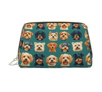 Borsa per il trucco con stampa di un cucciolo di cucciolo, trousse da viaggio per articoli da toeletta da donna, custodia per trucco in pelle di grande capacità, organizer per trucchi, graziosa