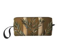 Borsa per il trucco con stampa di un edificio antico con ramo d'ulivo romano e stampa greca semplice borsa cosmetica da viaggio impermeabile borsa da toilette organizer per donne mamme ragazze