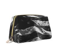 Borsa per il trucco con stampa mimetica bandiera americana borsa da toilette versatile borsa cosmetica di grande capacità per le donne, bianco, Taglia unica, Beauty case