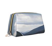 Borsa per il trucco con stampa oceanica con coda di balena megattera borsa da toilette versatile borsa cosmetica di grande capacità per le donne, bianco, Taglia unica, Beauty case