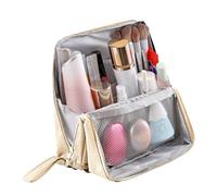 Borsa Per Il Trucco Con Supporto - Borsa Portatile | Trucco In Piedi Capiente | Organizer Per Cosmetici Verticale In Tessuto Oxford, Custodia Impermeabile Con Scomparti Multipli Per Viaggi