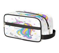 Borsa per il trucco con unicorno magico per donne, uomini, bambini, ragazze e ragazzi, borsa da viaggio per articoli da toeletta da viaggio organizer per cosmetici borsa da doccia, Colore, Taglia