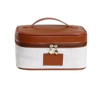 Borsa per il Trucco, Custodia da Viaggio di Grande Capacità, Elegante Organizzatore Impermeabile in PU per Prodotti per la Pelle e Cosmetici con Design Portatile per Donne in Movim