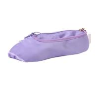 Borsa per il trucco da balletto, graziosa borsa per scarpe da ballo con fiocco, borsa per trucco da danza con cerniera, borsa portatile da appendere con gancio per gli amanti della danza, viola
