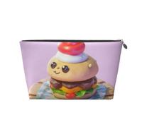 Borsa per il trucco da donna Burger Baby Stampa Borsa per il trucco da viaggio di grande capacità, Borsa per la rasatura da toeletta impermeabile in pelle