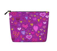 Borsa per il trucco da donna con bandiera americana, grande capacità, portatile, essenziale da viaggio, borsa cosmetica