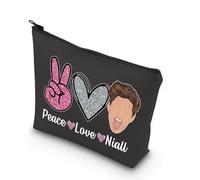Borsa per il trucco da donna, con cerniera, idea regalo per ragazzi e membri del gruppo, con scritta "Peace Love", Blk-amore Niall, BORSA