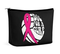 Borsa per il trucco da donna con il nastro rosa "Hug for A Cure" per la sensibilizzazione sul cancro al seno, astuccio da viaggio per cosmetici, borse per articoli da toilette, borse per riporre ogget