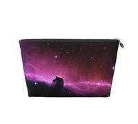 Borsa per il trucco da donna con stampa cielo stellato scuro in pelle impermeabile borsa da viaggio per articoli da toeletta borsa cosmetica, Argento, Taglia unica, Beauty case