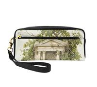 Borsa per il trucco da donna con stampa di un antico ramo di ulivo romano e stampa greca, impermeabile, per articoli da toeletta, scuola, ufficio, viaggi, uso quotidiano