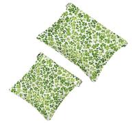 Borsa per il trucco da donna, impermeabile, in pelle, senza cerniera, astuccio per cosmetici autosigillante per ragazze, mini borsa portamonete - Happy Easter Eggs and Branches Pattern, Multi 07, 7,1