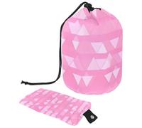 Borsa per il trucco da donna, impermeabile, spaziosa e resistente, per organizzare i trucchi, triangolo rosa geometrico, Multicolore, 9.9x6.9in/25.2x17.6cm;6x3.5in/15.2x8.8cm