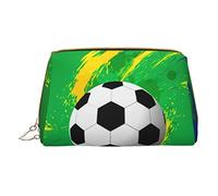 Borsa per il trucco da donna in pelle per borsa alla moda sacchetto cosmetico durevole portatile da viaggio borsa da toilette da donna ragazze carino borse per lavaggio/Buon Natale, Sport palla