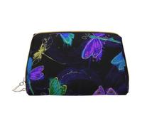 Borsa per il trucco da donna in pelle per borsa alla moda sacchetto cosmetico durevole portatile da viaggio borsa da toilette da donna ragazze carino borse per lavaggio/leopardo bianco e nero,
