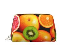 Borsa per il trucco da donna in pelle per borsa alla moda sacchetto cosmetico durevole portatile da viaggio borsa da toilette da donna ragazze carino borse per lavaggio/Buon Natale, Frutta fresca,
