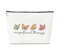 Borsa per il trucco da donna per psicologia, terapeuta e OTM, regalo di ringraziamento, laurea, compleanno, Natale, apprezzamento, in pelle PU, da viaggio, con cerniera, Colorato