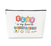 Borsa per il trucco da donna per terapia occupazionale e terapista, regalo per donne che giocano è la mia occupazione preferita, borsa cosmetica in pelle PU, regalo di ringraziamento, regalo di