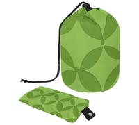Borsa per il trucco da donna, resistente, impermeabile, design elegante con pratiche soluzioni di archiviazione, geometrica circolare verde, Multicolore, 9.9x6.9in/25.2x17.6cm;6x3.5in/15.2x8.8cm